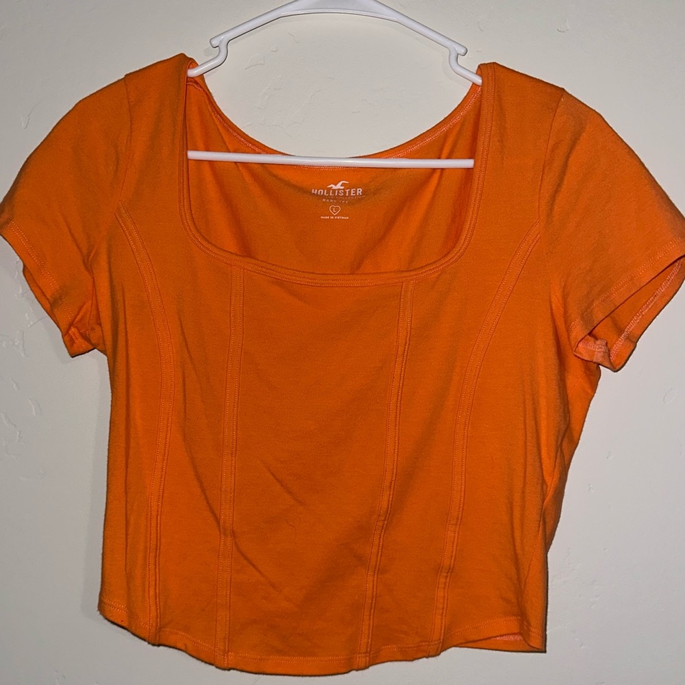 Orange, Hollister Baby Tee.